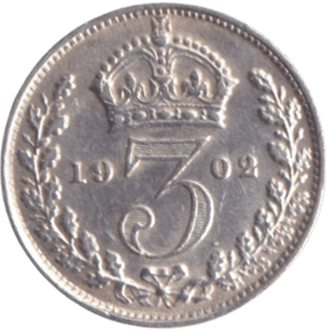1902 SILVER THREEPENCE ( UNC ) - THREEPENCE - Cambridgeshire Coins
