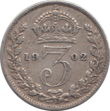1902 SILVER THREEPENCE ( VF ) - THREEPENCE - Cambridgeshire Coins