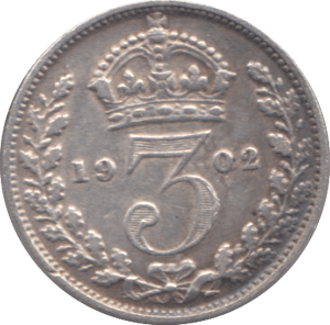 1902 SILVER THREEPENCE ( VF ) - Threepence - Cambridgeshire Coins