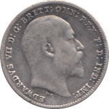 1902 SILVER THREEPENCE ( VF ) - THREEPENCE - Cambridgeshire Coins