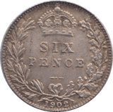 1902 SIXPENCE ( AUNC ) 2 - Sixpence - Cambridgeshire Coins