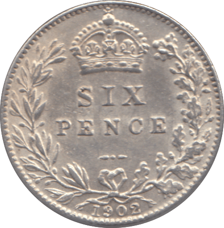 1902 SIXPENCE ( AUNC ) - SIXPENCE - Cambridgeshire Coins