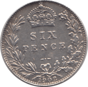 1902 SIXPENCE ( AUNC ) - SIXPENCE - Cambridgeshire Coins