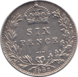 1902 SIXPENCE ( AUNC ) - SIXPENCE - Cambridgeshire Coins