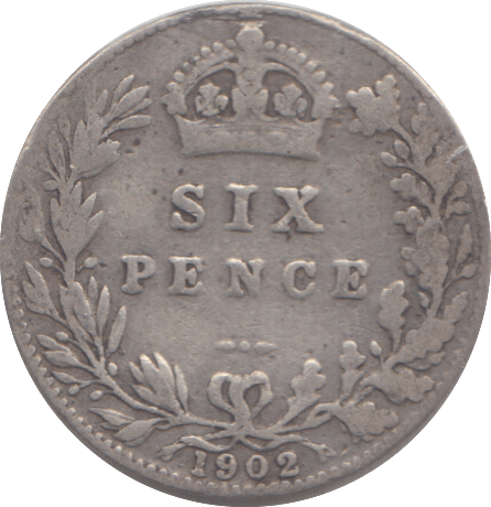 1902 SIXPENCE ( FINE ) - SIXPENCE - Cambridgeshire Coins