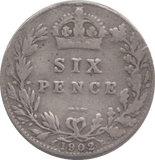 1902 SIXPENCE ( FINE ) - SIXPENCE - Cambridgeshire Coins