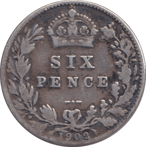 1902 SIXPENCE ( FINE ) - SIXPENCE - Cambridgeshire Coins