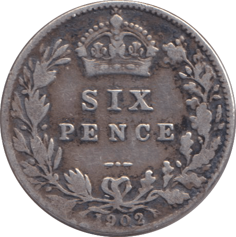 1902 SIXPENCE ( FINE ) - SIXPENCE - Cambridgeshire Coins
