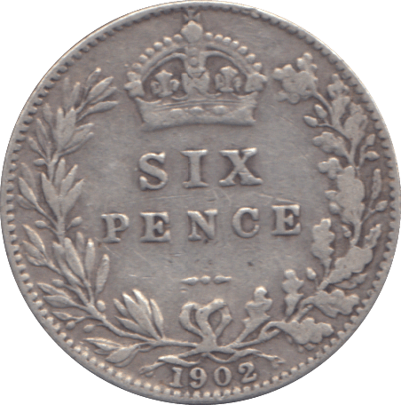 1902 SIXPENCE ( FINE ) - SIXPENCE - Cambridgeshire Coins