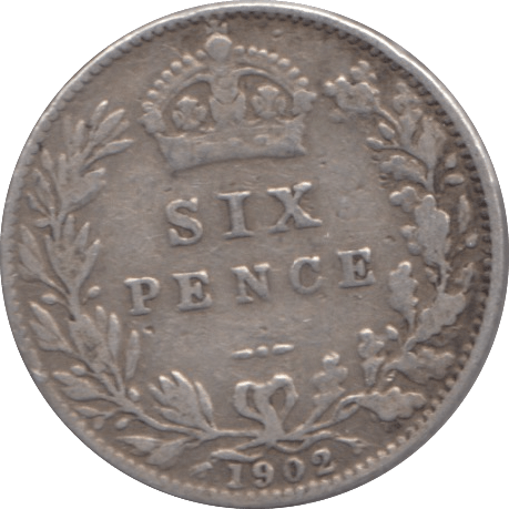 1902 SIXPENCE ( FINE ) - SIXPENCE - Cambridgeshire Coins