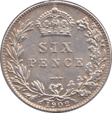 1902 SIXPENCE ( GVF ) 1 - SIXPENCE - Cambridgeshire Coins