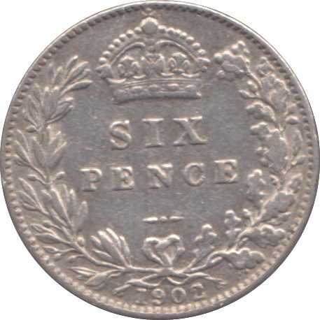 1902 SIXPENCE ( GVF ) - SIXPENCE - Cambridgeshire Coins