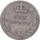1902 SIXPENCE ( NF ) 2 - SIXPENCE - Cambridgeshire Coins