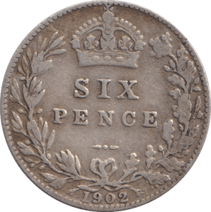 1902 SIXPENCE ( NF ) - SIXPENCE - Cambridgeshire Coins