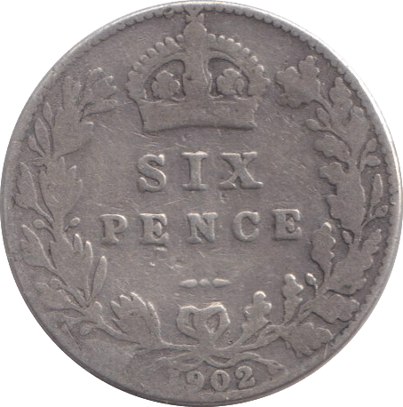 1902 SIXPENCE ( NF ) - SIXPENCE - Cambridgeshire Coins