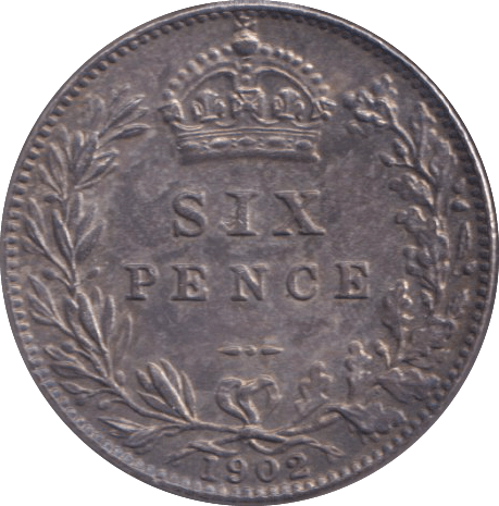 1902 SIXPENCE ( UNC ) - SIXPENCE - Cambridgeshire Coins