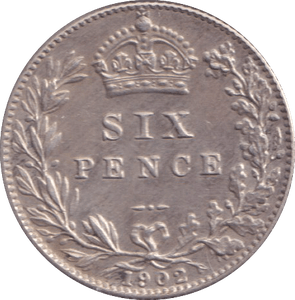 1902 SIXPENCE ( UNC ) - SIXPENCE - Cambridgeshire Coins