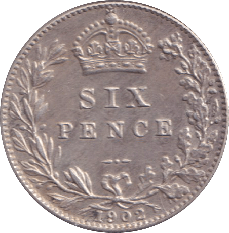 1902 SIXPENCE ( UNC ) - SIXPENCE - Cambridgeshire Coins