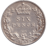 1902 SIXPENCE ( UNC ) - SIXPENCE - Cambridgeshire Coins
