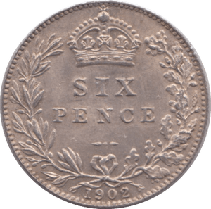 1902 SIXPENCE ( UNC ) - Sixpence - Cambridgeshire Coins