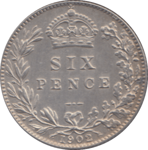 1902 SIXPENCE ( UNC ) - SIXPENCE - Cambridgeshire Coins