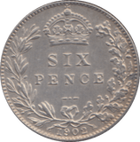 1902 SIXPENCE ( UNC ) - SIXPENCE - Cambridgeshire Coins