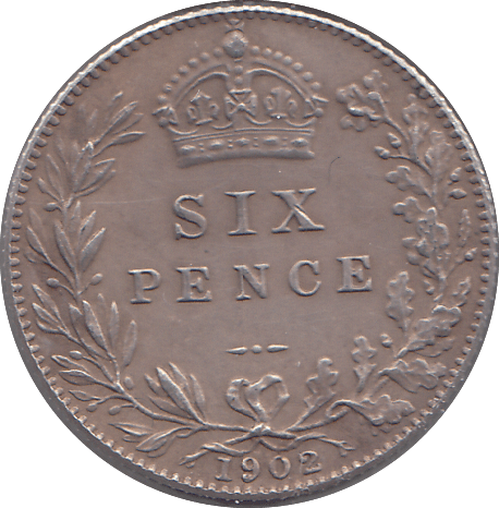 1902 SIXPENCE ( VF ) - SIXPENCE - Cambridgeshire Coins