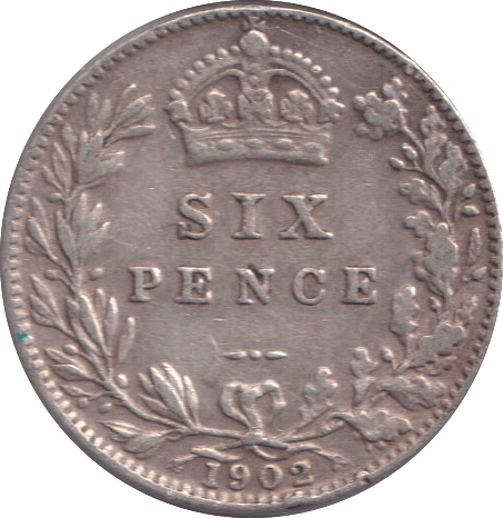 1902 SIXPENCE ( VF ) - SIXPENCE - Cambridgeshire Coins