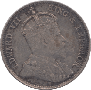1902 TEN CENTS STRAIT SETTLEMENTS - SILVER WORLD COINS - Cambridgeshire Coins