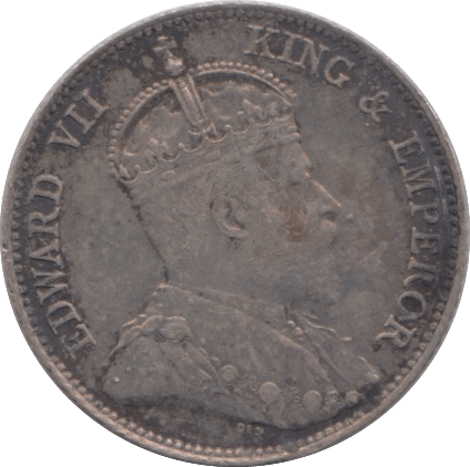 1902 TEN CENTS STRAIT SETTLEMENTS - SILVER WORLD COINS - Cambridgeshire Coins