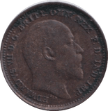 1902 THIRD FARTHING ( AUNC ) - ONE THIRD FARTHING - Cambridgeshire Coins