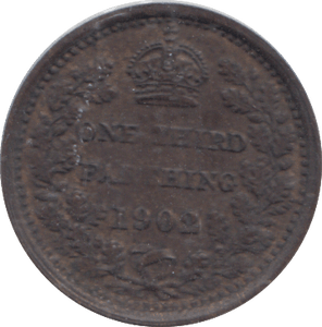 1902 THIRD FARTHING ( GVF ) - ONE THIRD FARTHING - Cambridgeshire Coins