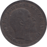1902 THIRD FARTHING ( GVF ) - ONE THIRD FARTHING - Cambridgeshire Coins