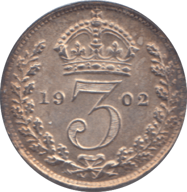 1902 THREEPENCE ( BU ) - SIXPENCE - Cambridgeshire Coins