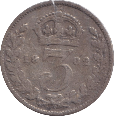 1902 THREEPENCE ( FINE ) - THREEPENCE - Cambridgeshire Coins