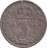 1902 THREEPENCE ( FINE ) - THREEPENCE - Cambridgeshire Coins