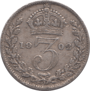 1902 THREEPENCE ( FINE ) - THREEPENCE - Cambridgeshire Coins