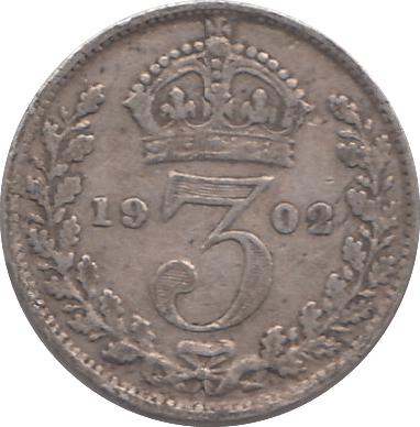 1902 THREEPENCE ( FINE ) - THREEPENCE - Cambridgeshire Coins