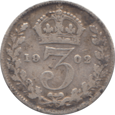 1902 THREEPENCE ( FINE ) - THREEPENCE - Cambridgeshire Coins