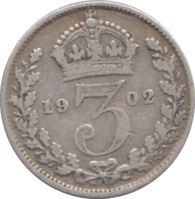 1902 THREEPENCE ( FINE ) - THREEPENCE - Cambridgeshire Coins