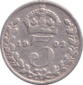 1902 THREEPENCE ( FINE ) - THREEPENCE - Cambridgeshire Coins