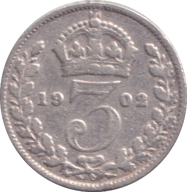 1902 THREEPENCE ( FINE ) - THREEPENCE - Cambridgeshire Coins