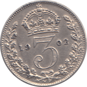 1902 THREEPENCE ( UNC ) - THREEPENCE - Cambridgeshire Coins