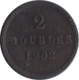 1902 TWO DOUBLES GUERNSEY - WORLD COINS - Cambridgeshire Coins