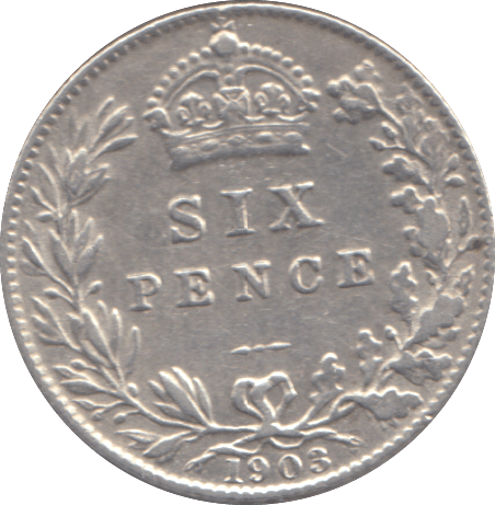 1903 EDWARD VII SIXPENCE ( GVF ) - SIXPENCE - Cambridgeshire Coins