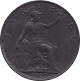 1903 FARTHING ( UNC ) - FARTHING - Cambridgeshire Coins