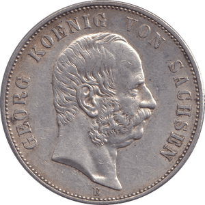 1903 FIVE MARK SAXONY E - SILVER WORLD COINS - Cambridgeshire Coins