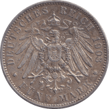 1903 FIVE MARK SAXONY E - SILVER WORLD COINS - Cambridgeshire Coins