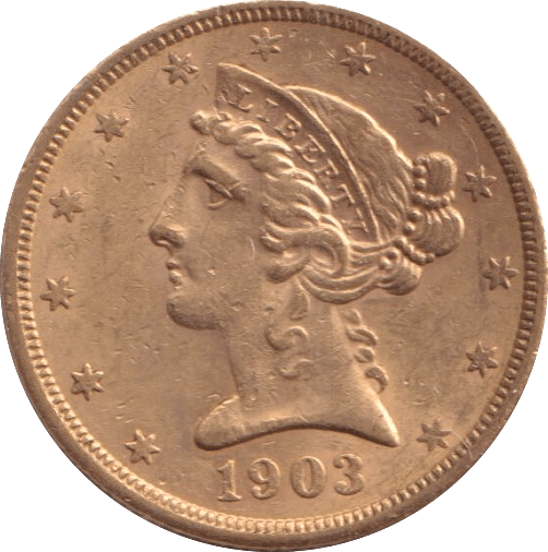 1903 GOLD FIVE DOLLARS USA SAN FRANCISCO MINT - Gold World Coins - Cambridgeshire Coins