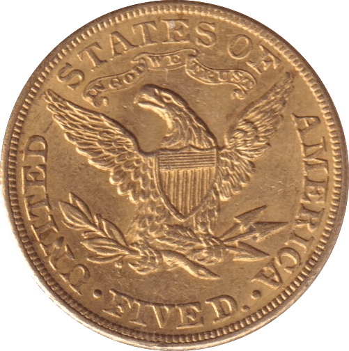 1903 GOLD FIVE DOLLARS USA - Gold World Coins - Cambridgeshire Coins